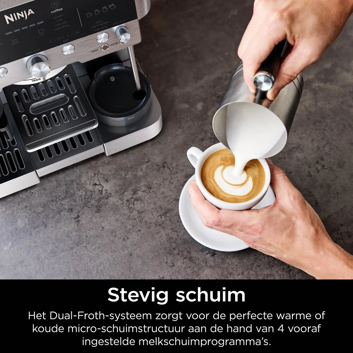 Ninja Luxe Café Premier 3-in-1 Espressomachine en Filterkoffiezetapparaat met Melkopschuimer - ES601EU