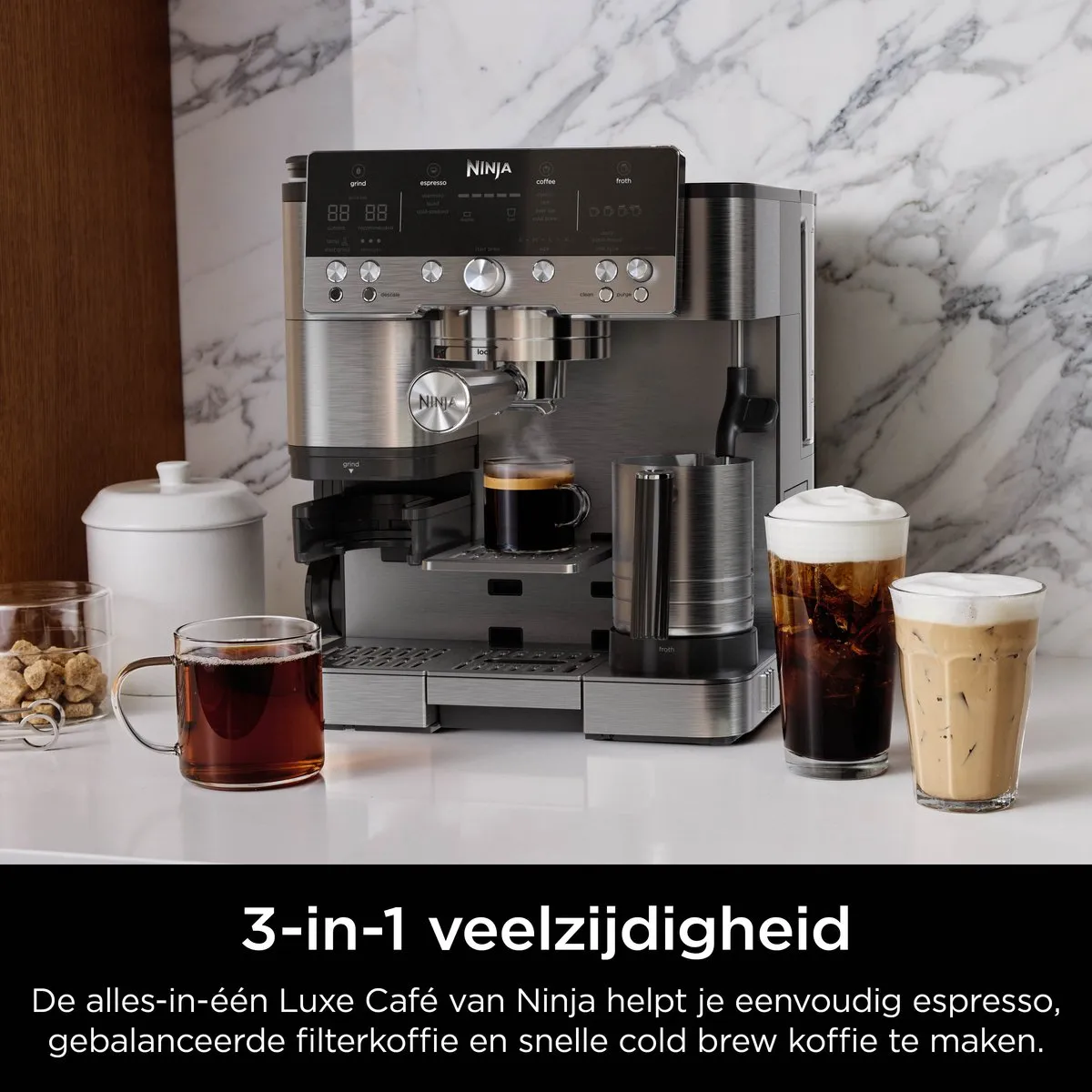 Ninja Luxe Café Premier ES601EU Espressomachine - Roestvrijstaal - afbeelding 6 van 6