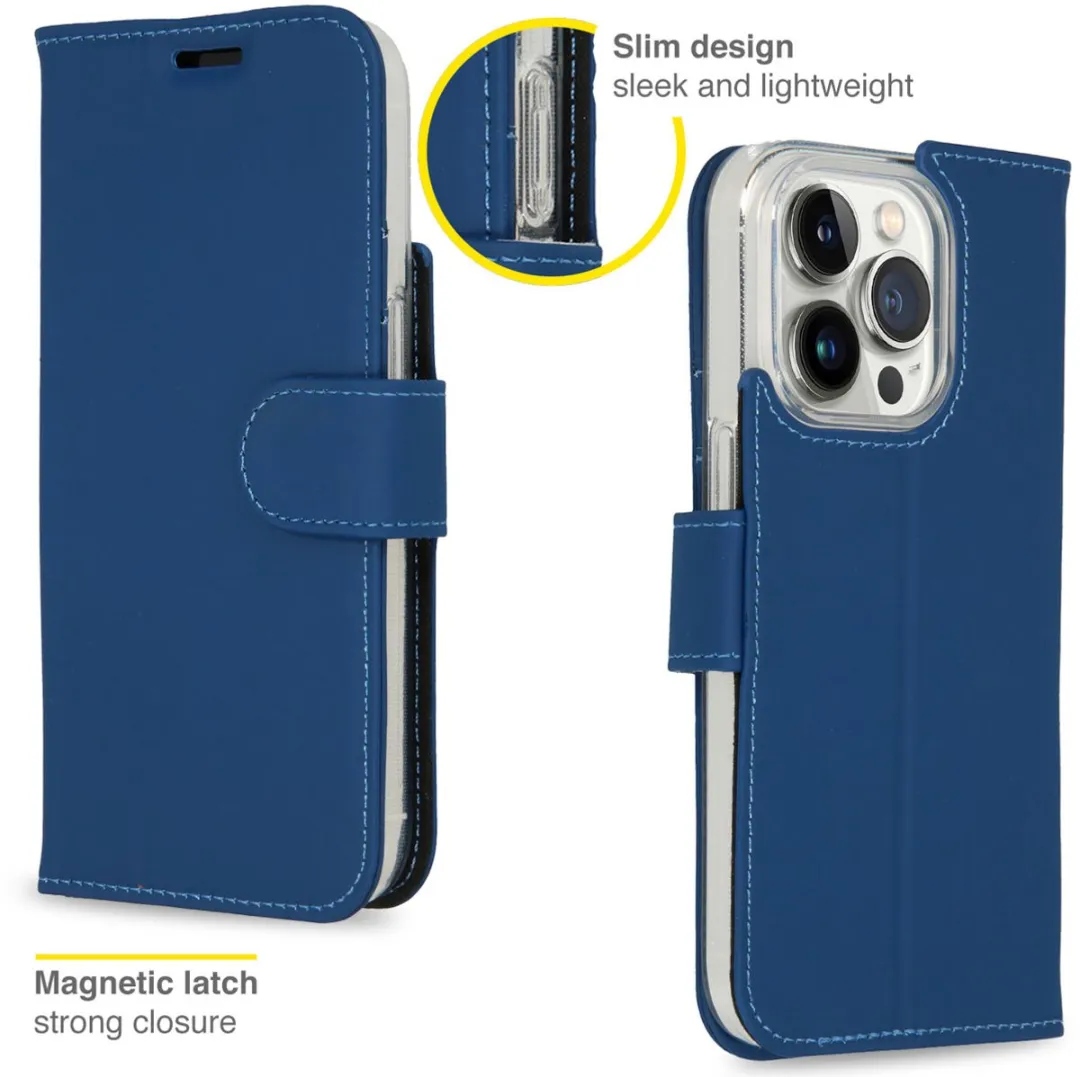 Accezz Hoesje iPhone 14 Pro Donkerblauw - 3 Pasjes