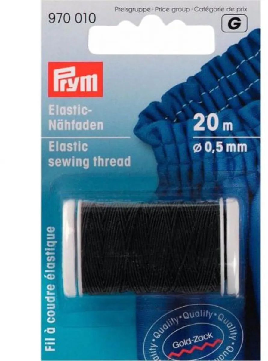 Prym Elastisch Naaigaren 0,5mm - 20m - Zwart