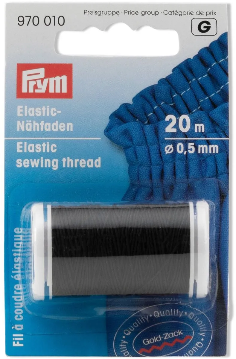 Prym Elastisch Naaigaren 0,5mm - 20m - Zwart
