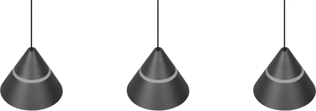 TRIO Romeo Hanglamp - 3x7W LED - Zwart Mat - afbeelding 5 van 6