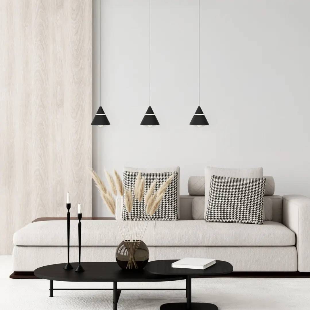TRIO Romeo Hanglamp - 3x7W LED - Zwart Mat - afbeelding 3 van 6
