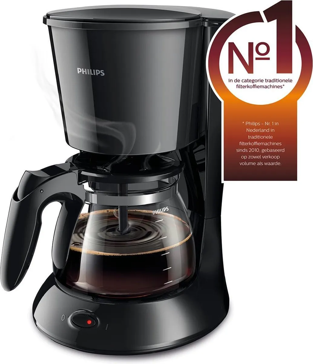 Philips Daily HD7461/20 Koffiezetapparaat - 1,2L - 15 Kopjes - Zwart