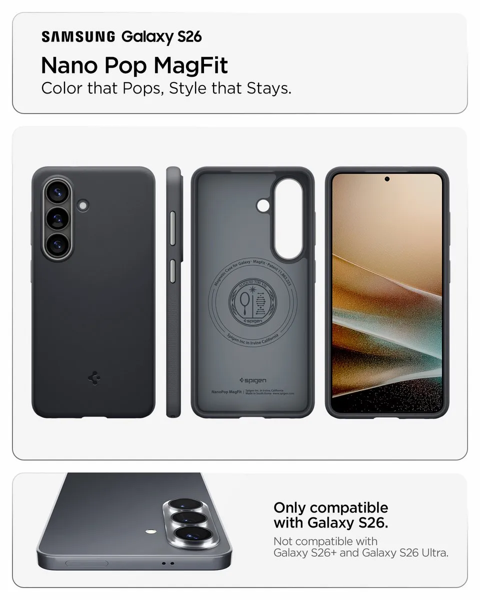Spigen Nano Pop MagFit Backcover S26 - Zwart