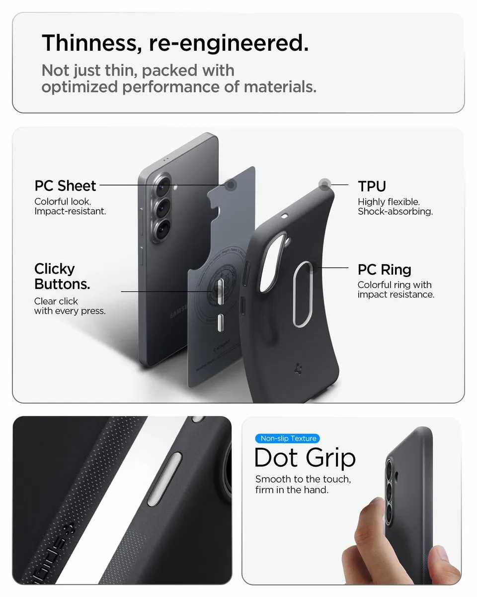 Spigen Nano Pop MagFit Backcover S26 - Zwart
