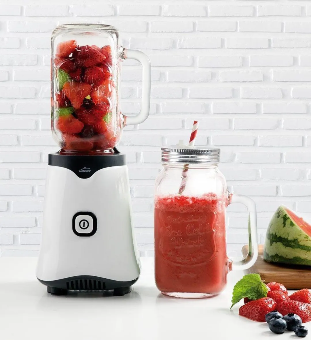 Lacor Mix & Go Individuele Blender 350W - 500ml - Wit - afbeelding 3 van 4