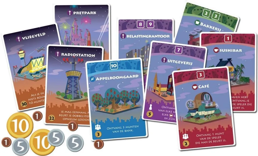 White Goblin Games Machi Koro Nacht - Familiespel - 2-4 Spelers - 30 Min