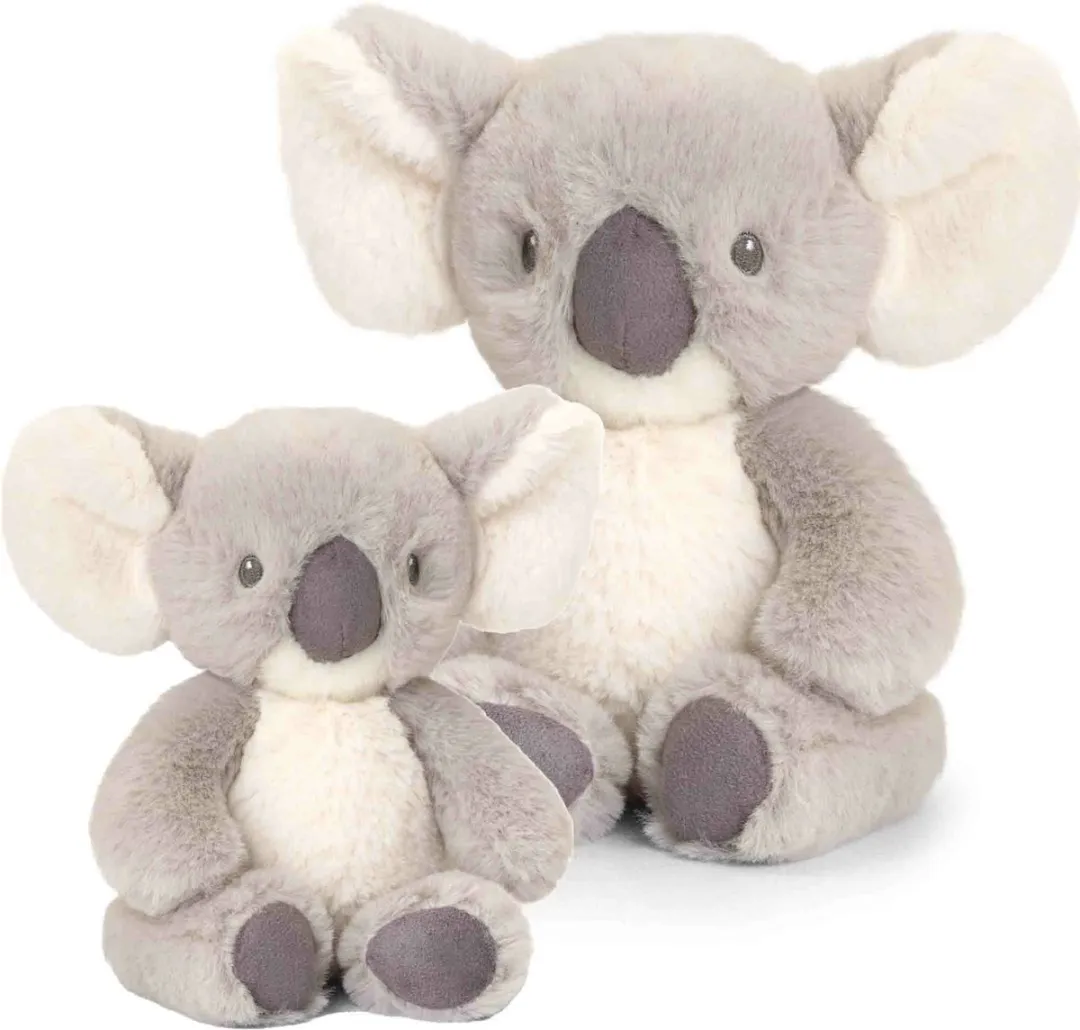 Keel Toys Knuffel Koala Familie - 2 Stuks 14cm & 25cm - Grijs