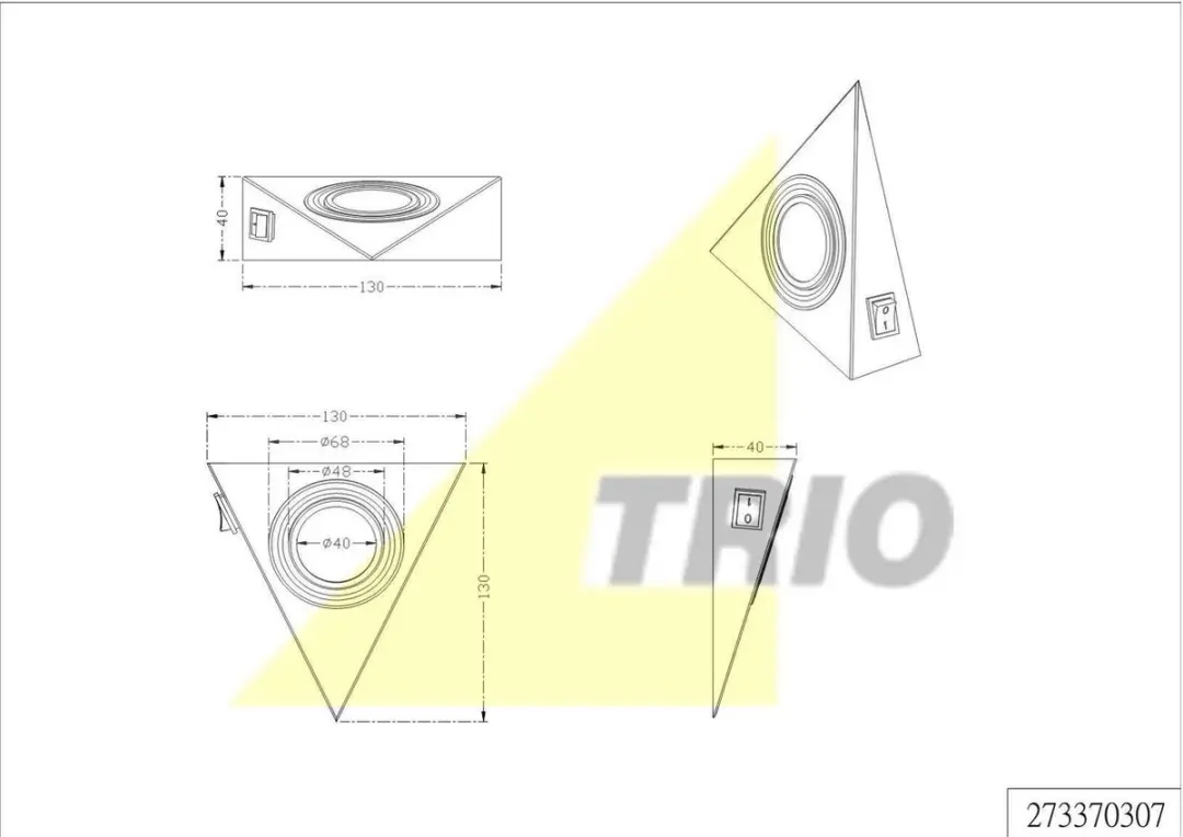 Trio ECCO Wandlamp - Nikkel mat - afbeelding 6 van 6