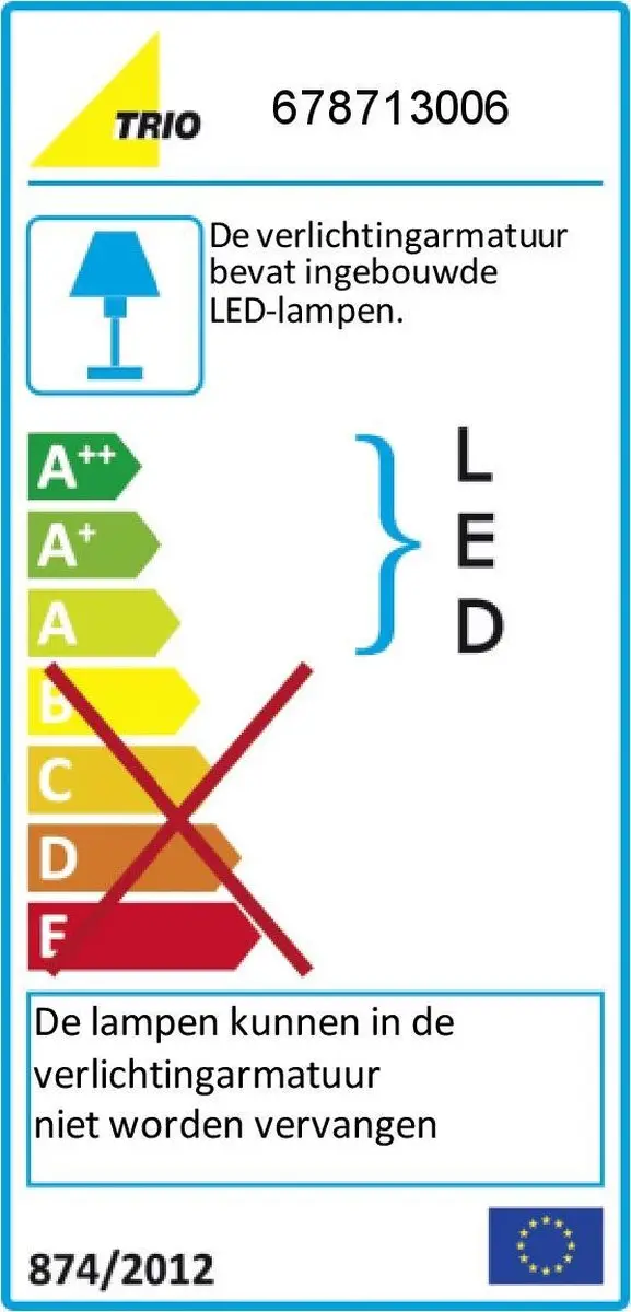 Trio Osaka LED Plafondlamp - 3100lm - Chroom - afbeelding 3 van 6