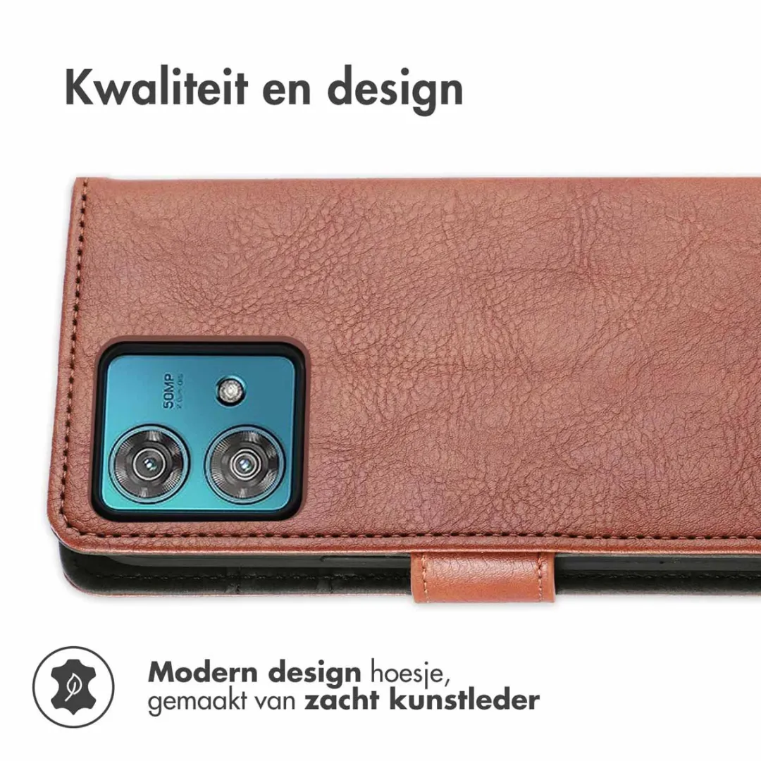 Imoshion Hoesje Motorola Edge 40 Neo - 3 Pasjes - Bruin