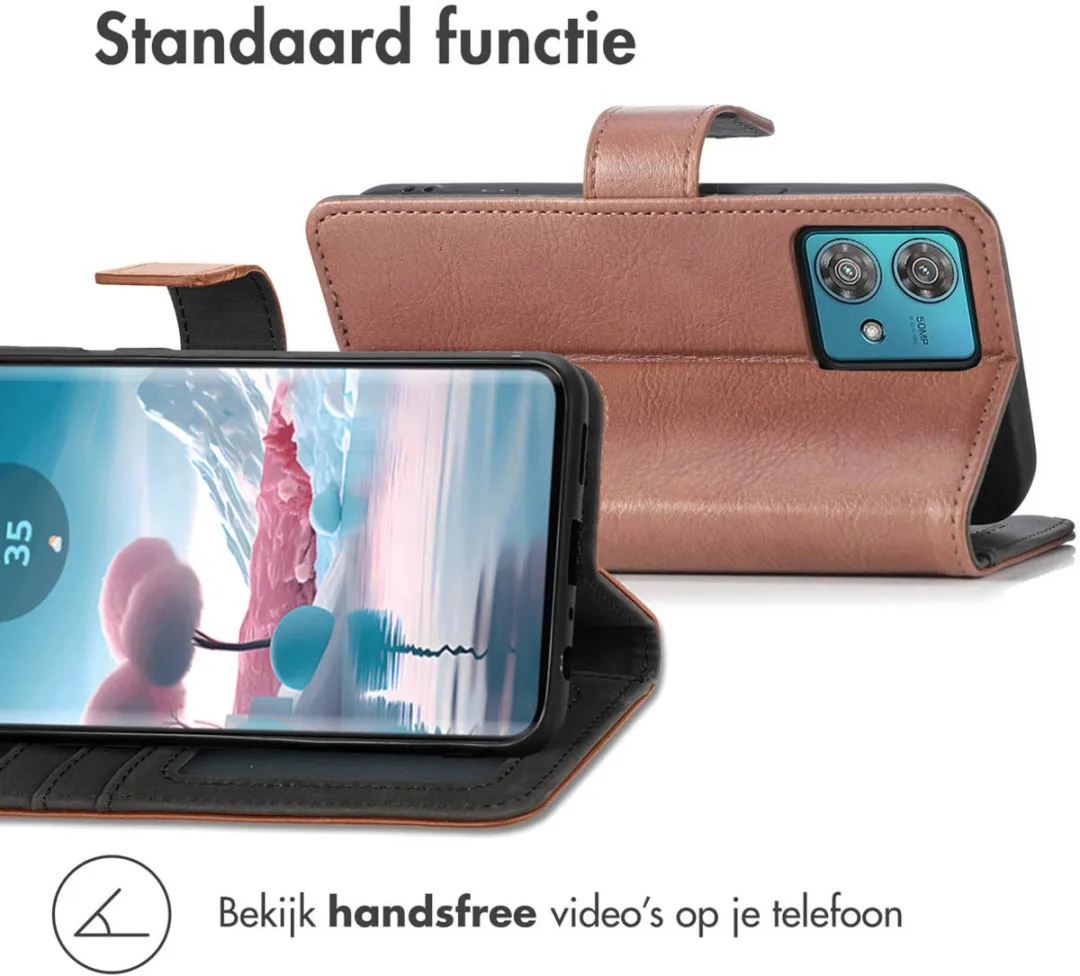 Imoshion Hoesje Motorola Edge 40 Neo - 3 Pasjes - Bruin