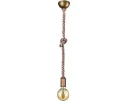 Trio Rope 310100104 Hanglamp - Antiek messing - afbeelding 2 van 6