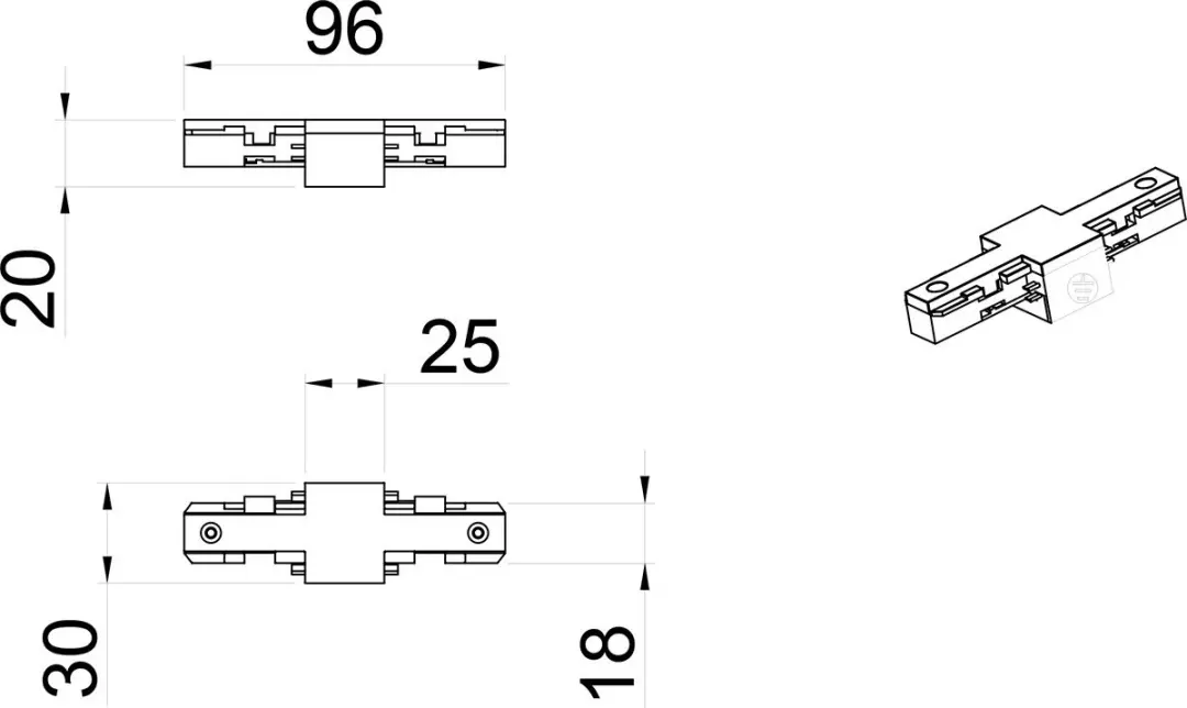 Trio DUOLINE 702187 Lengteverbinder - Titaan - afbeelding 5 van 6