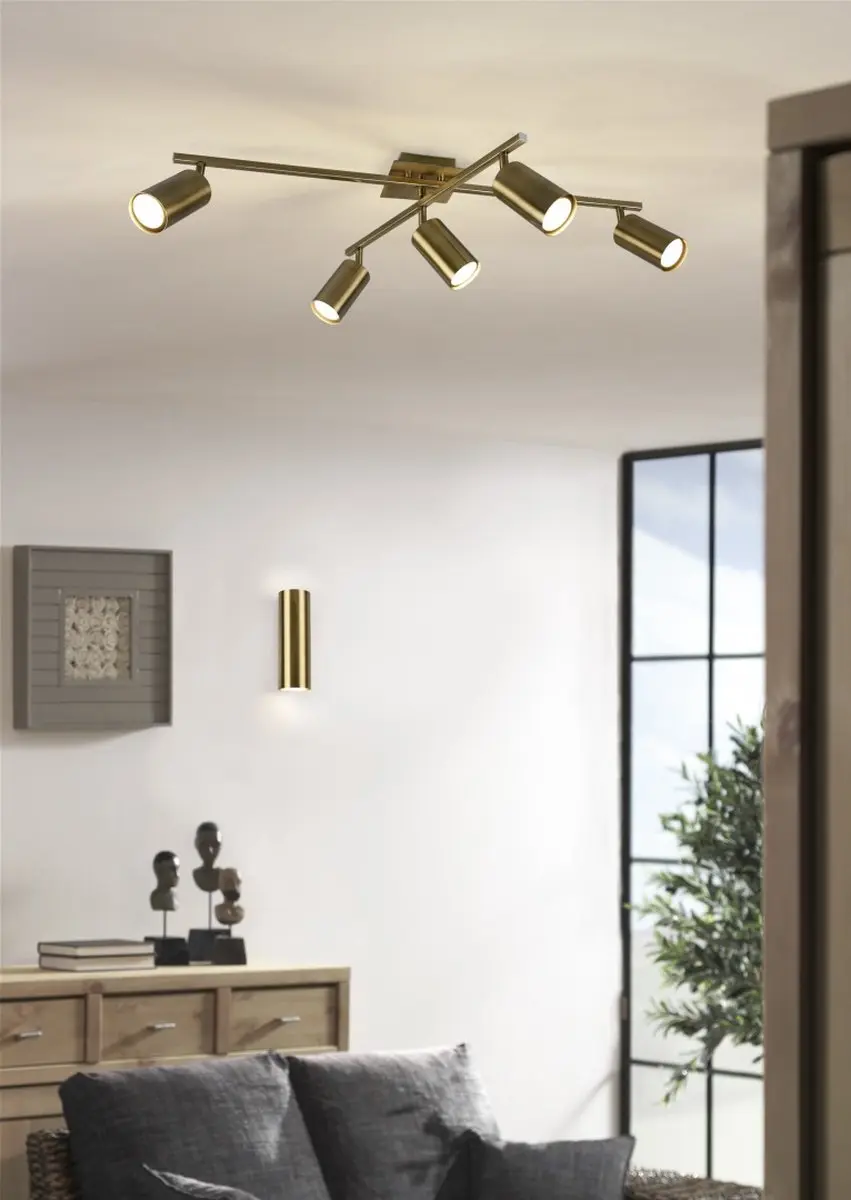 Trio Marley Wandlamp - Oud Messing - GU10 - Up & Down - afbeelding 6 van 6