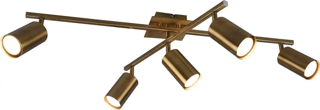 Trio Marley Plafondlamp 612400504 - Oud messing - afbeelding 2 van 5