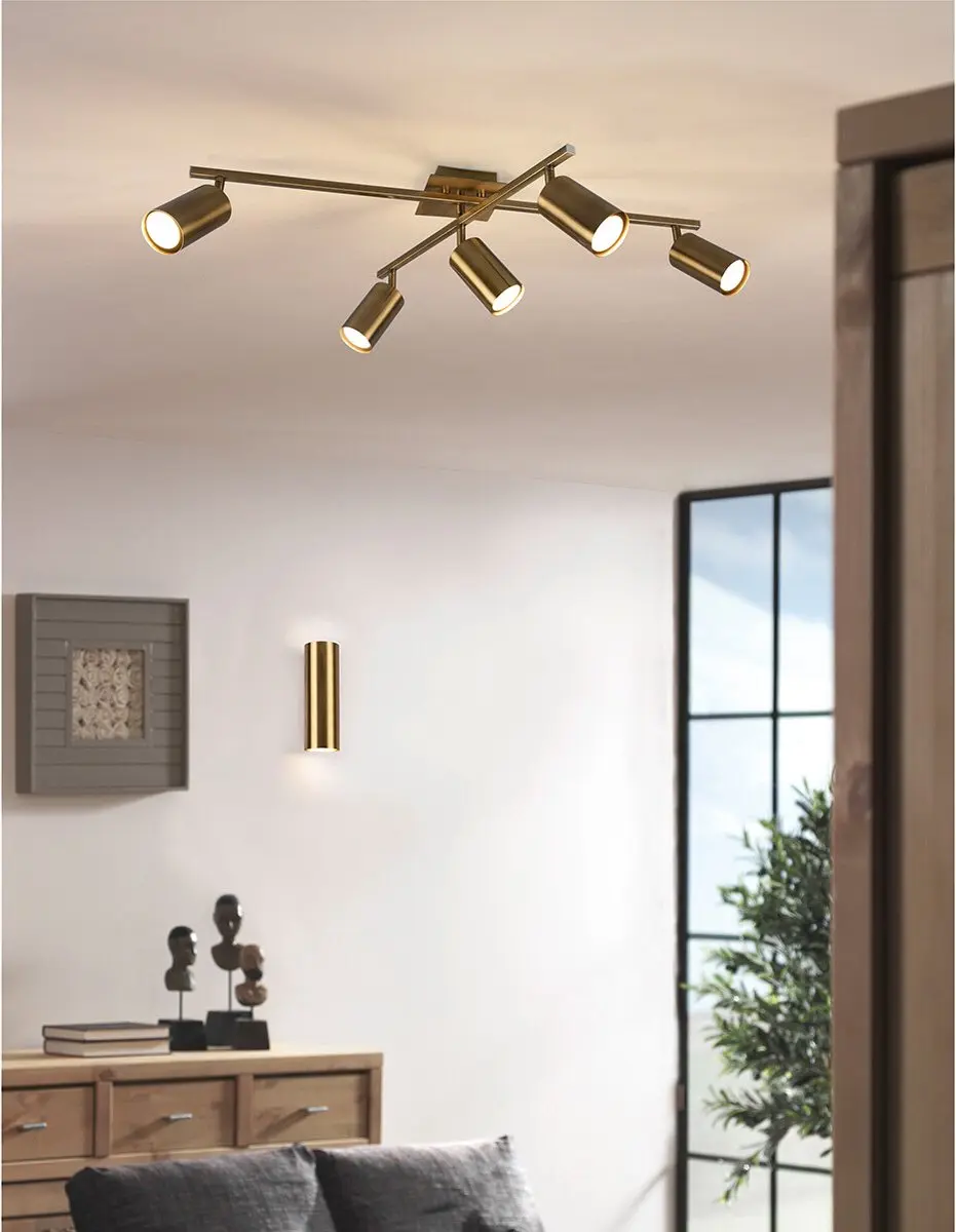 Trio Marley Plafondlamp 612400504 - Oud messing - afbeelding 5 van 5