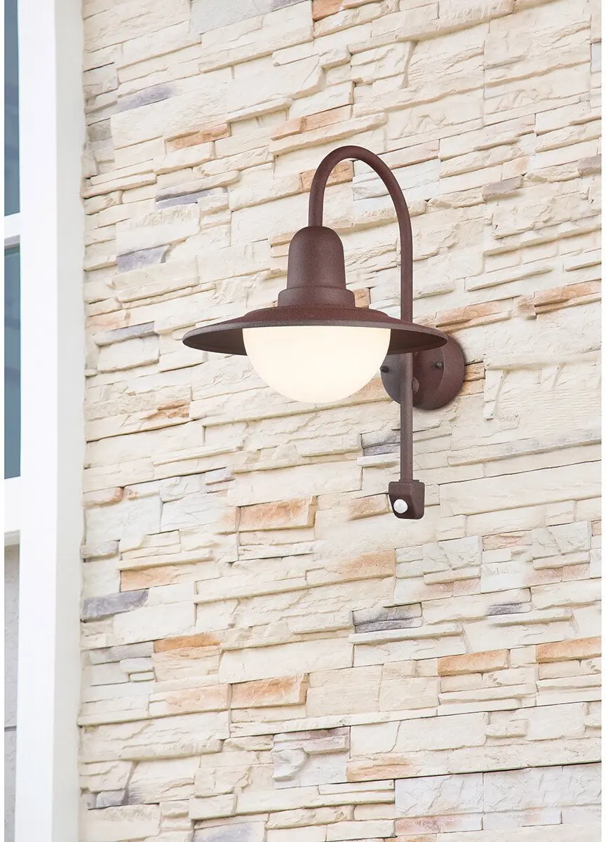 Trio Norman Buitenwandlamp - IP44 - Roestkleur - afbeelding 5 van 6