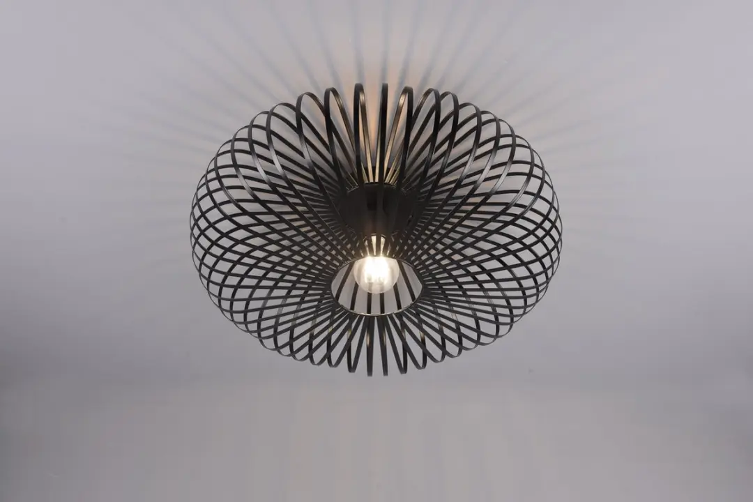 Trio Johann Plafondlamp - Zwart Mat - Ø50cm - afbeelding 2 van 6
