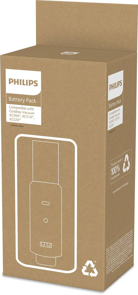Philips XV1653/01 Lithium-ionbatterij 25,2V - Blauw