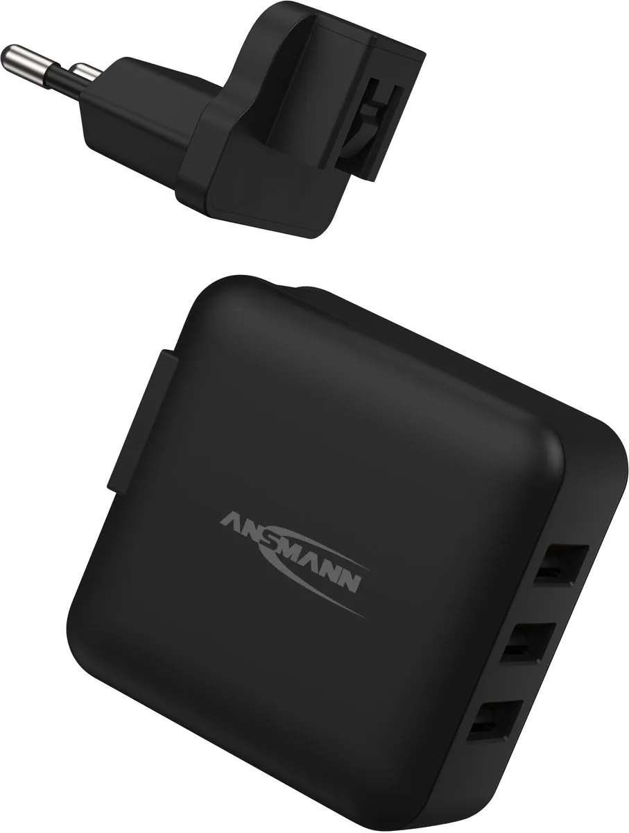 Ansmann TC315 Travel Charger 15W - 3x USB-A - Zwart