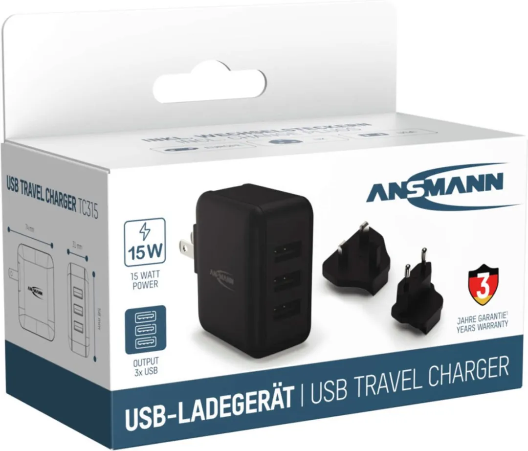 Ansmann TC315 Travel Charger 15W