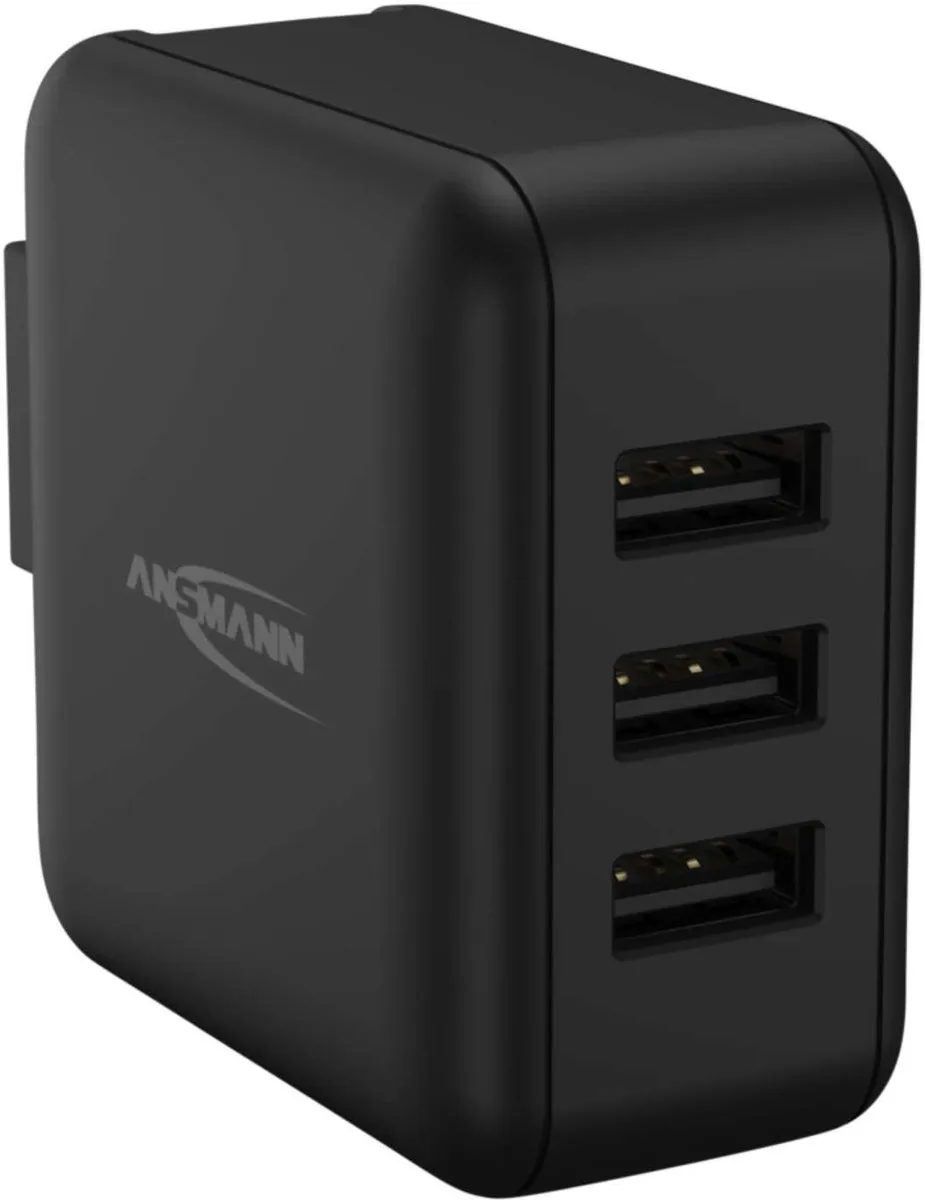 Ansmann TC315 Travel Charger 15W - 3x USB-A - Zwart