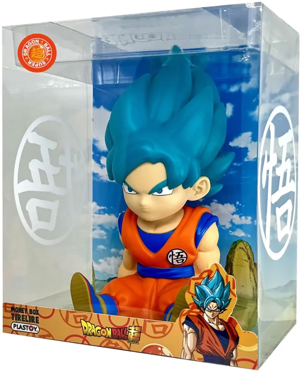Plastoy Dragon Ball Son Goku Super Saiyan Spaarpot - Blauw/Oranje