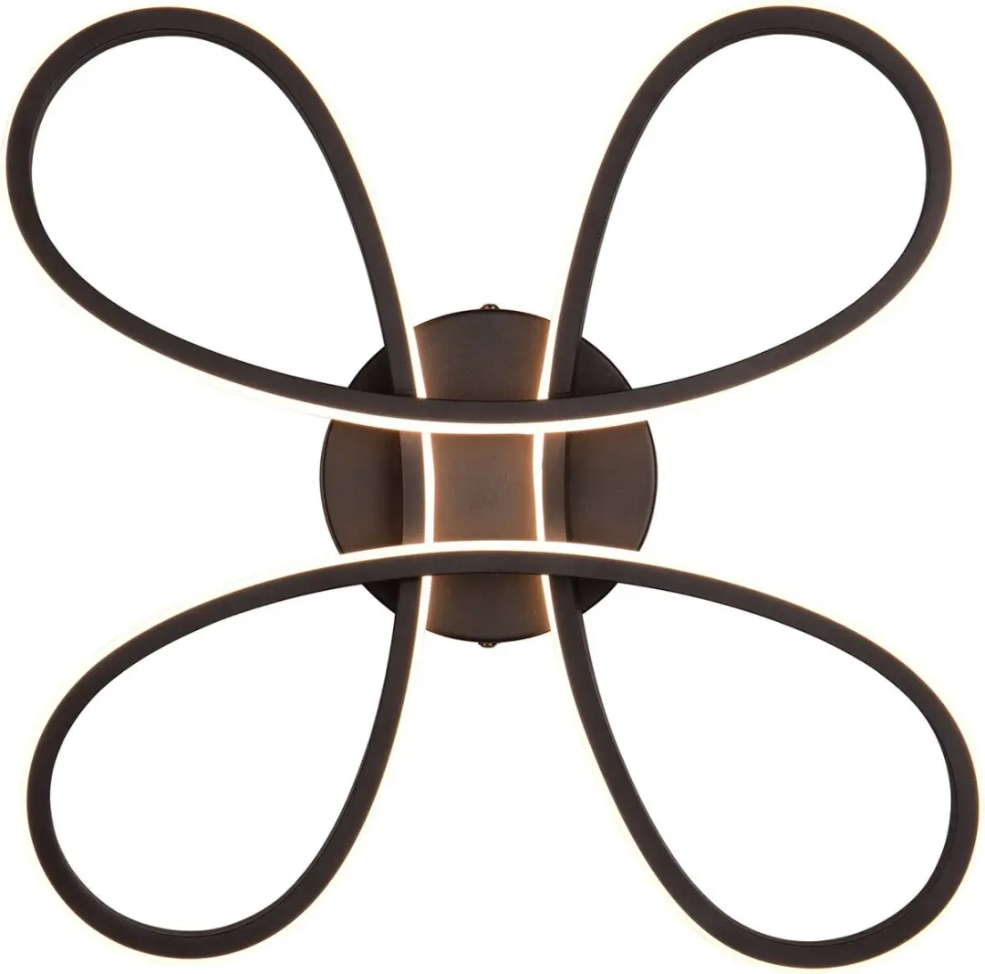 Trio Fly LED Plafondlamp 22W - 40cm - Zwart Mat - afbeelding 3 van 4