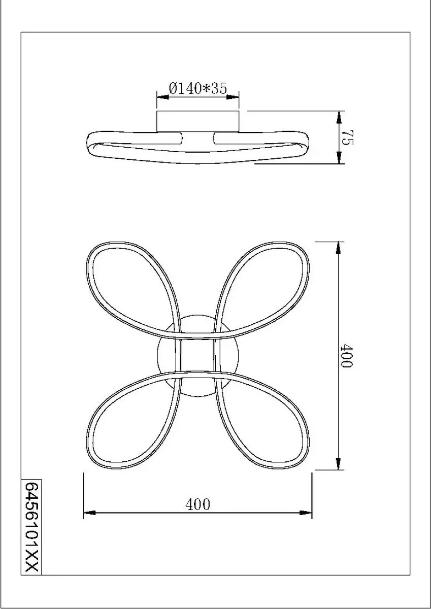 Trio Fly LED Plafondlamp 22W - 40cm - Zwart Mat - afbeelding 4 van 4