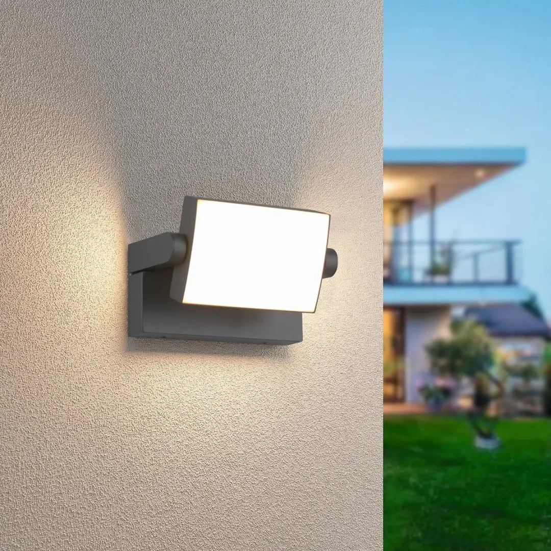 Trio Kansas Wandlamp LED 10W - IP54 - Antraciet - afbeelding 4 van 6