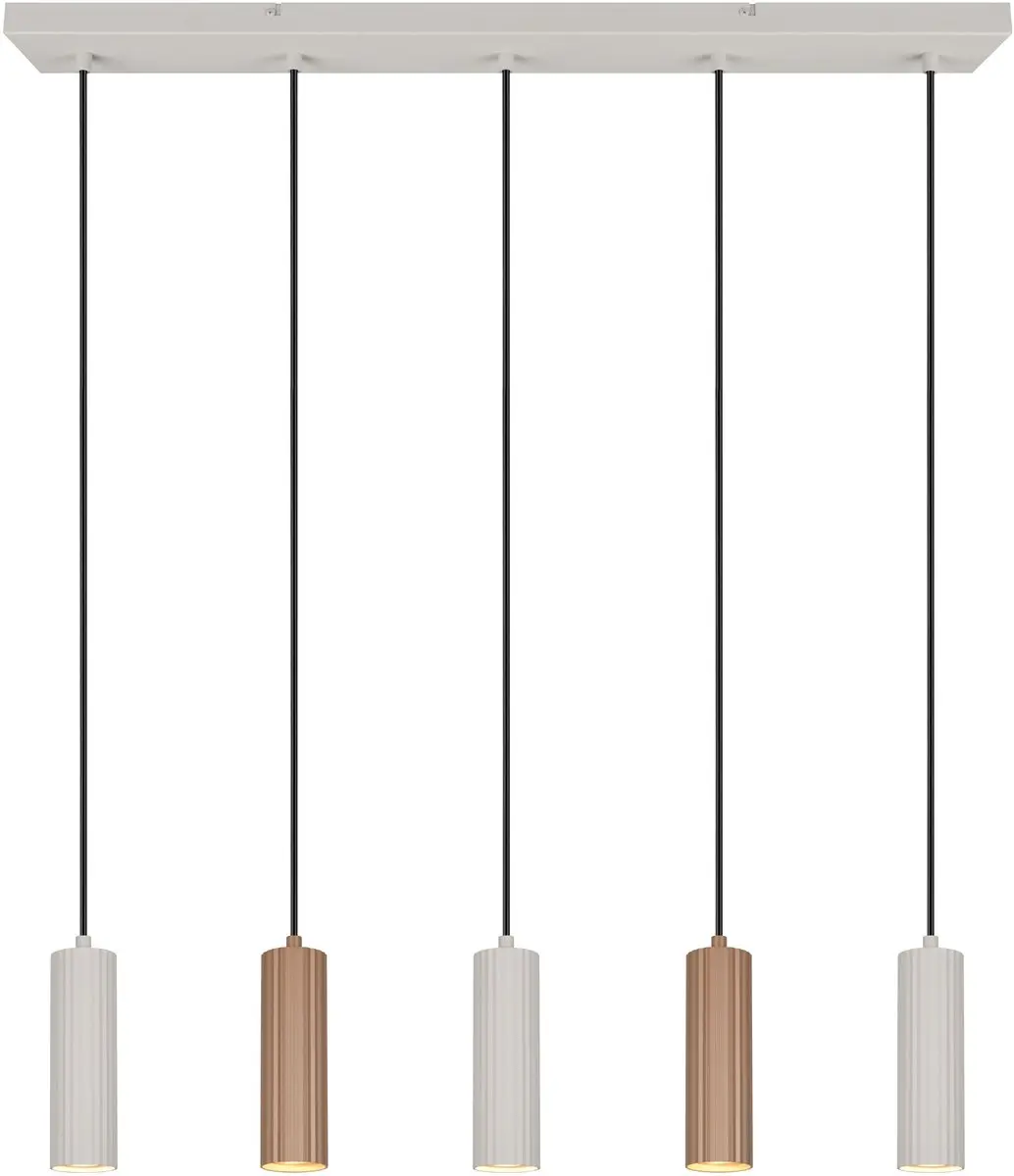 Trio Soka Hanglamp Mokka - excl. 5x GU10 - afbeelding 3 van 4