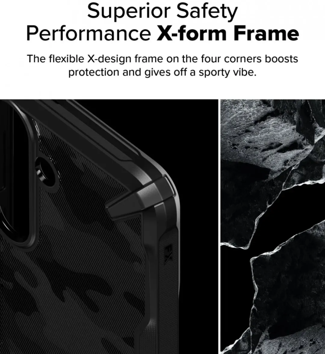 Ringke Fusion X Hoesje Samsung Galaxy S25 Plus - Camo Zwart