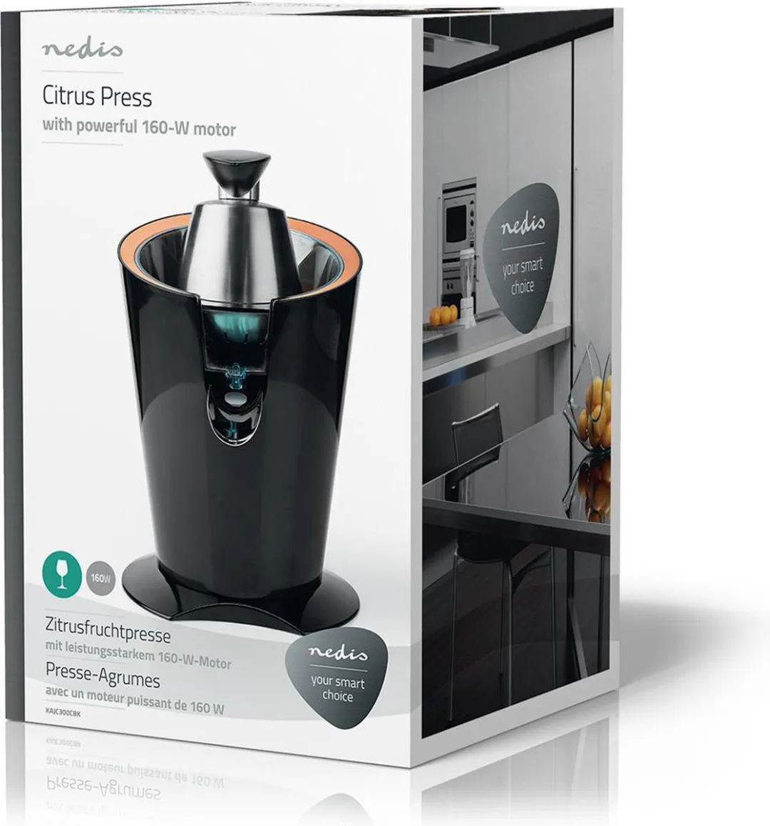 Nedis Citruspers KAJC300CBK - 160W - Oranje/Zwart