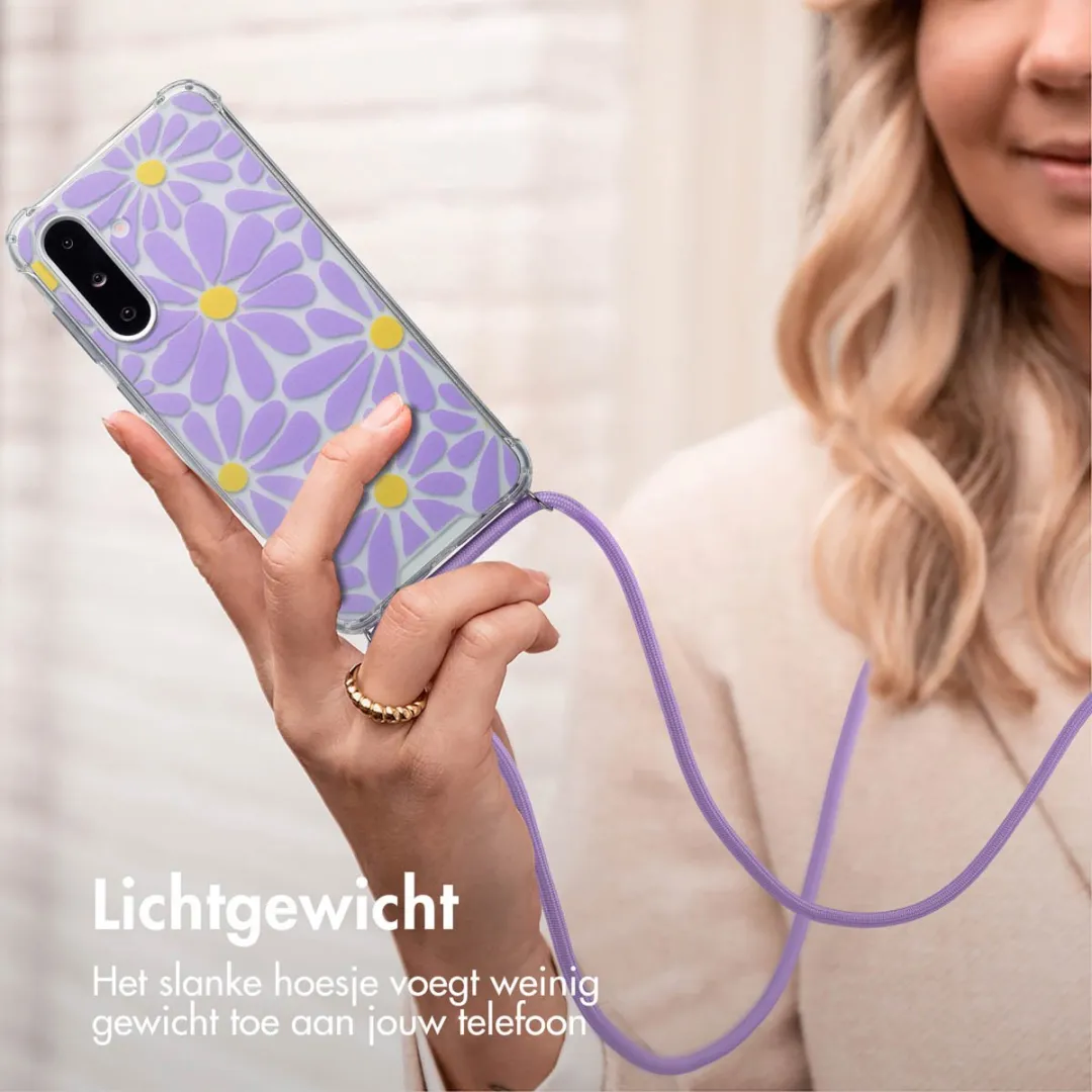 imoshiion Hoesje Samsung Galaxy A36 Tropical Violet Flowers Connect
