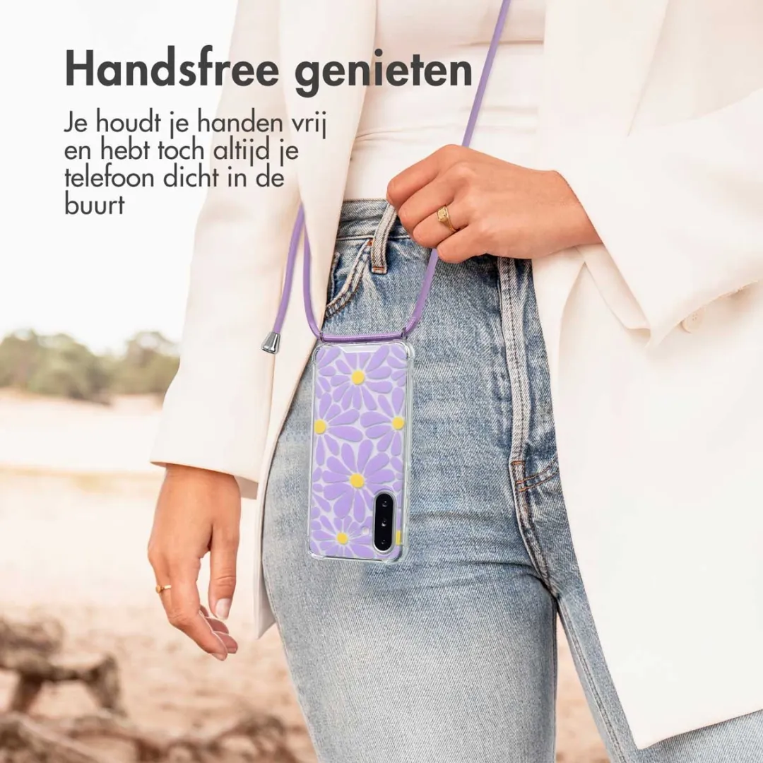 imoshiion Hoesje Samsung Galaxy A36 Tropical Violet Flowers Connect