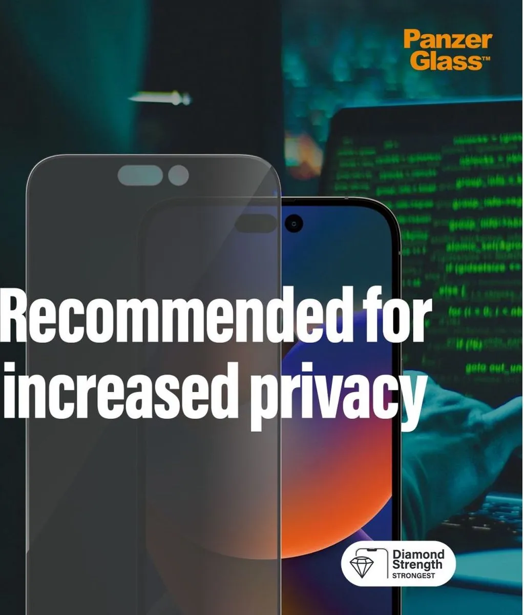 PanzerGlass Ultra-Wide Fit iPhone 14 Pro Max Screenprotector Privacy - 1 Stuk