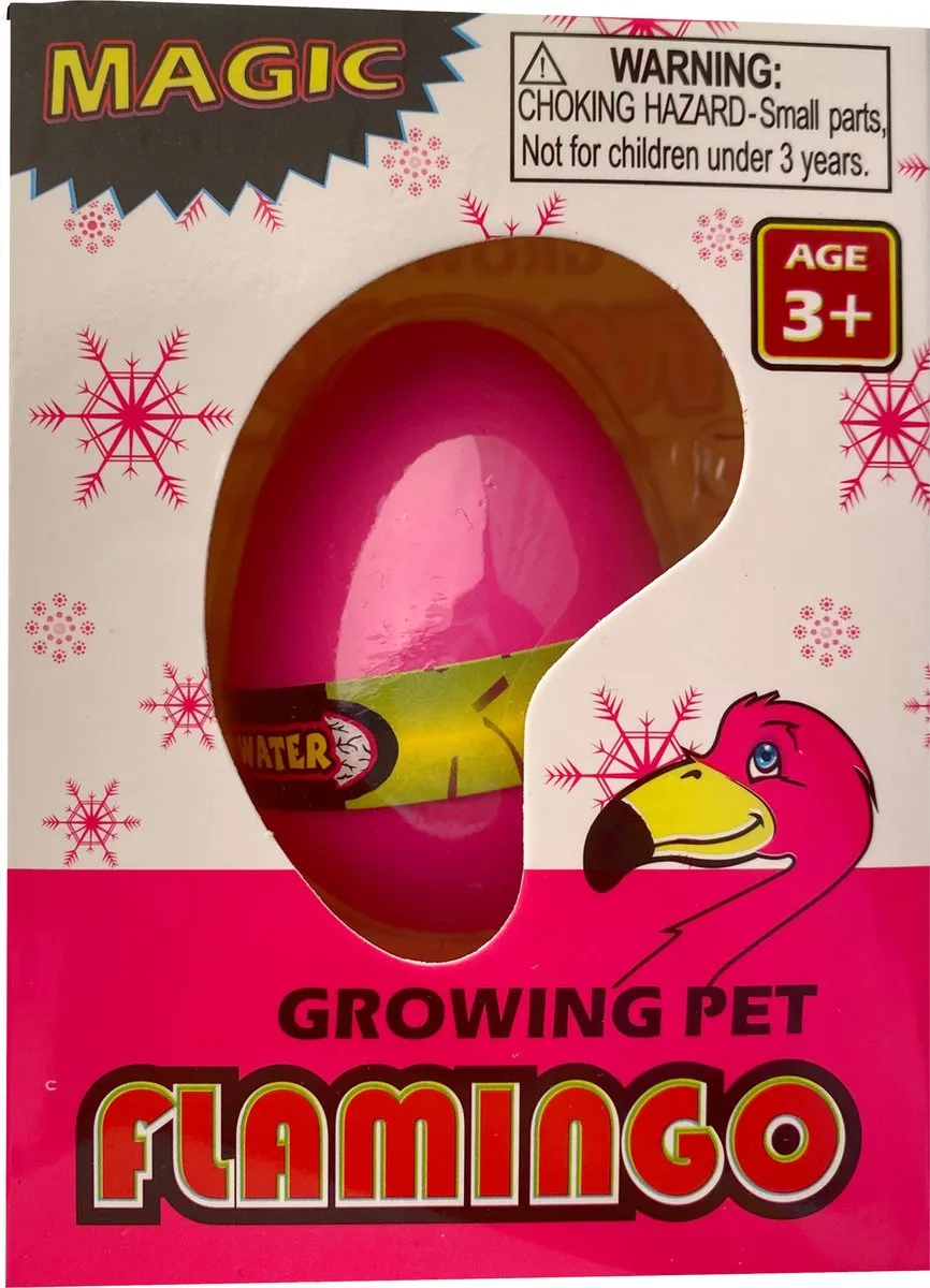 Jonotoys Groei-ei Flamingo Meisjes 6cm