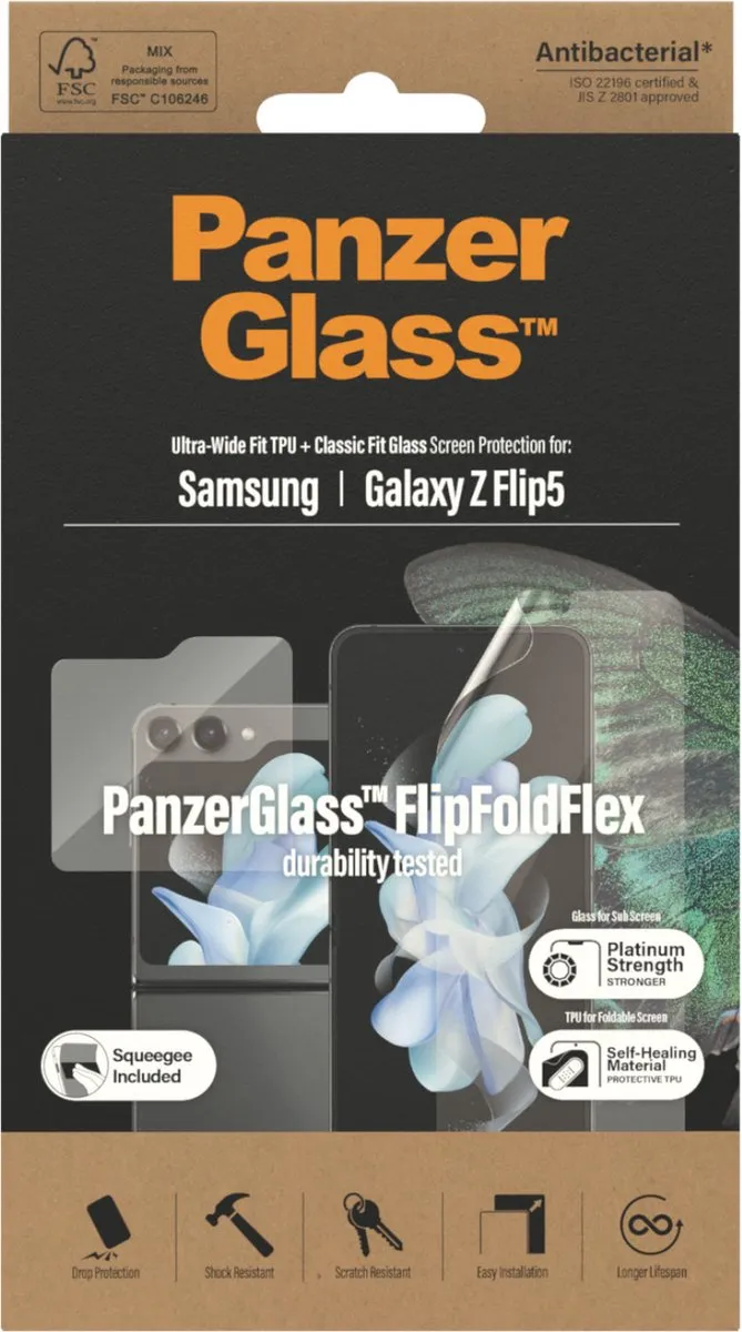 PanzerGlass FlipFoldFlex PZ-7338 Screenprotector - Samsung Galaxy Z Flip 5 - Hydrogel TPU