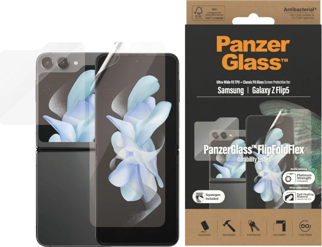 PanzerGlass FlipFoldFlex PZ-7338 Screenprotector - Samsung Galaxy Z Flip 5 - Hydrogel TPU