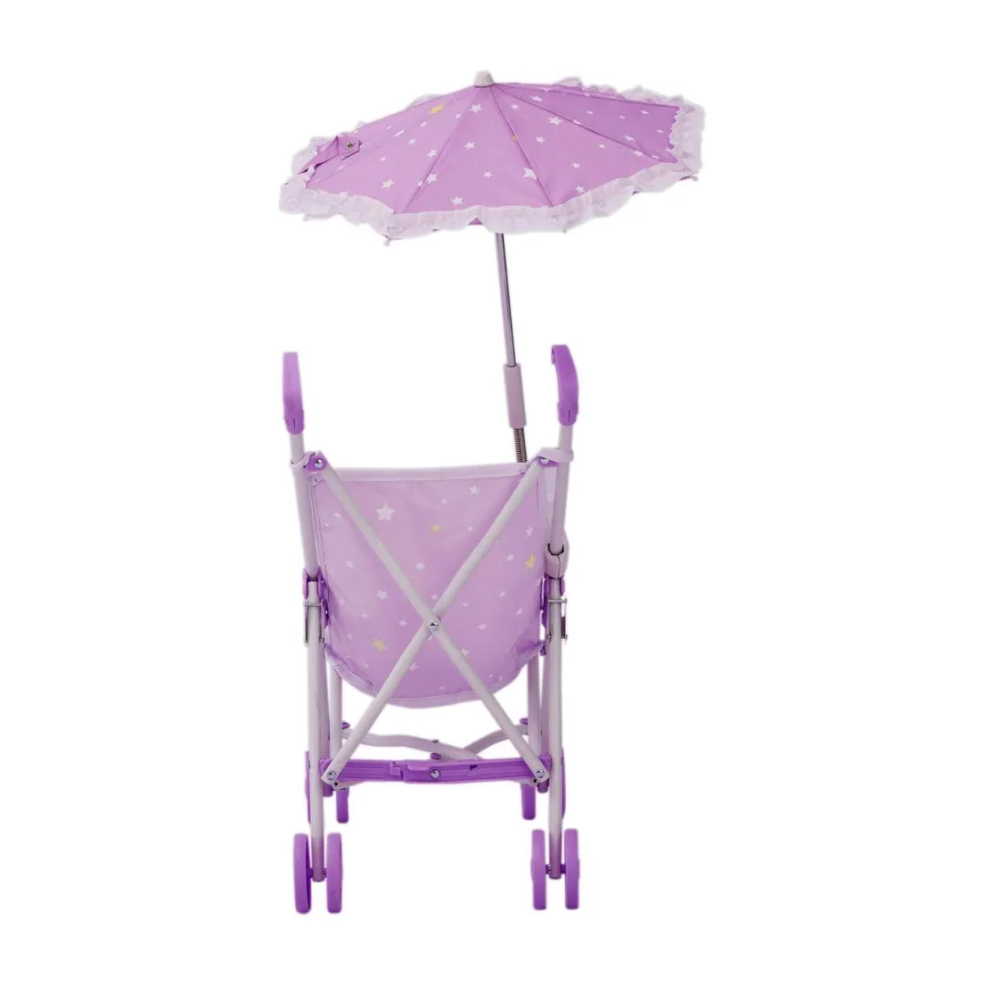 Teamson Kids Poppenwagen OL-00005 - Paars/Wit