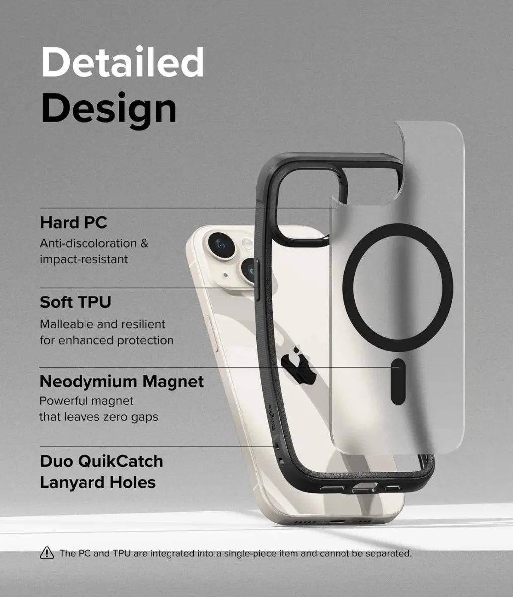 Ringke Fusion Bold Hoesje iPhone 15 MagSafe - Zwart