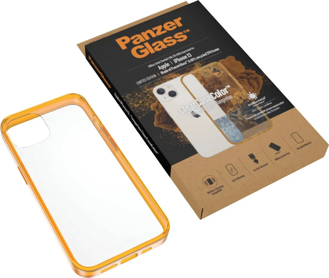PanzerGlass ClearCase Hoesje iPhone 13/14 PZ-0333 - Oranje