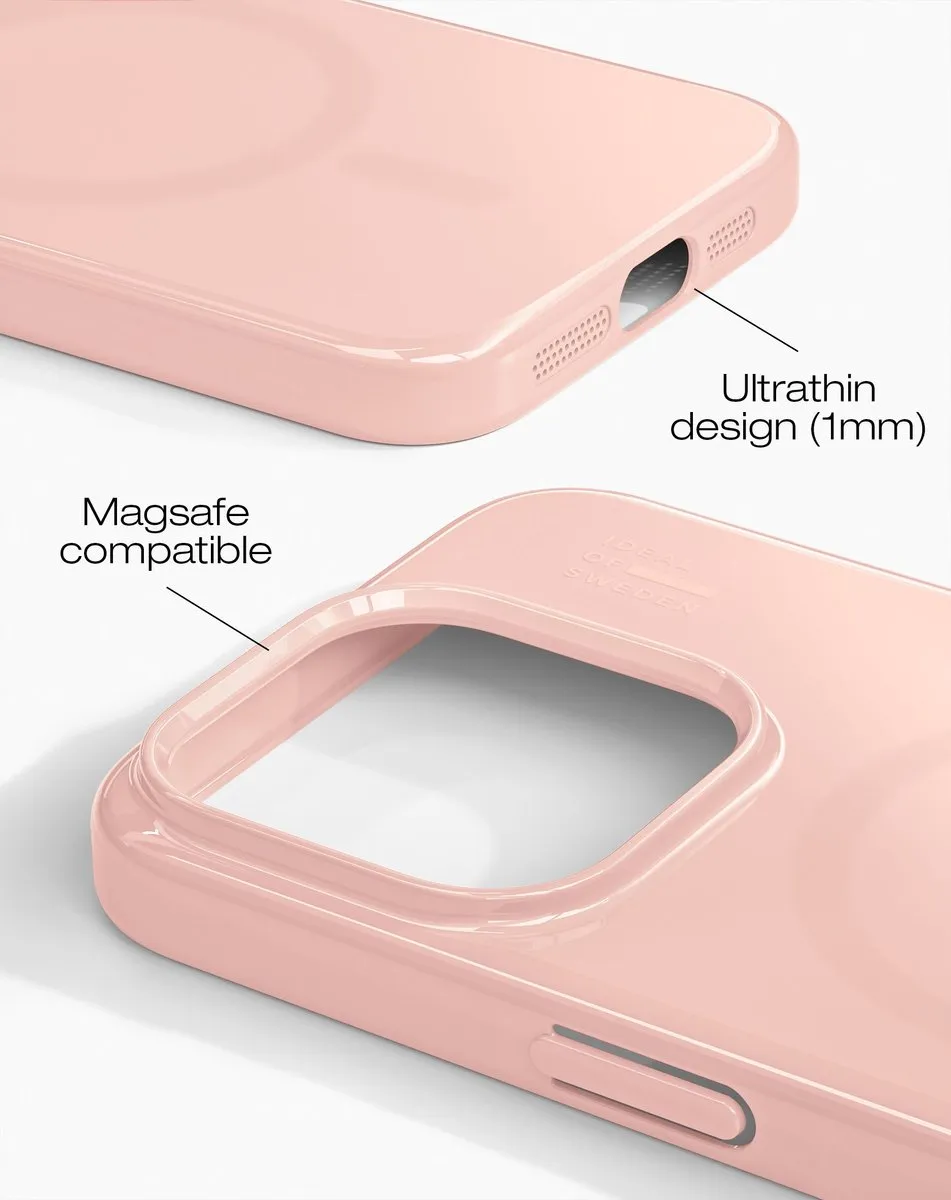 iDeal of Sweden iPhone 15 Pro Slim Case MagSafe Glossy Blush Pink - afbeelding 2 van 3