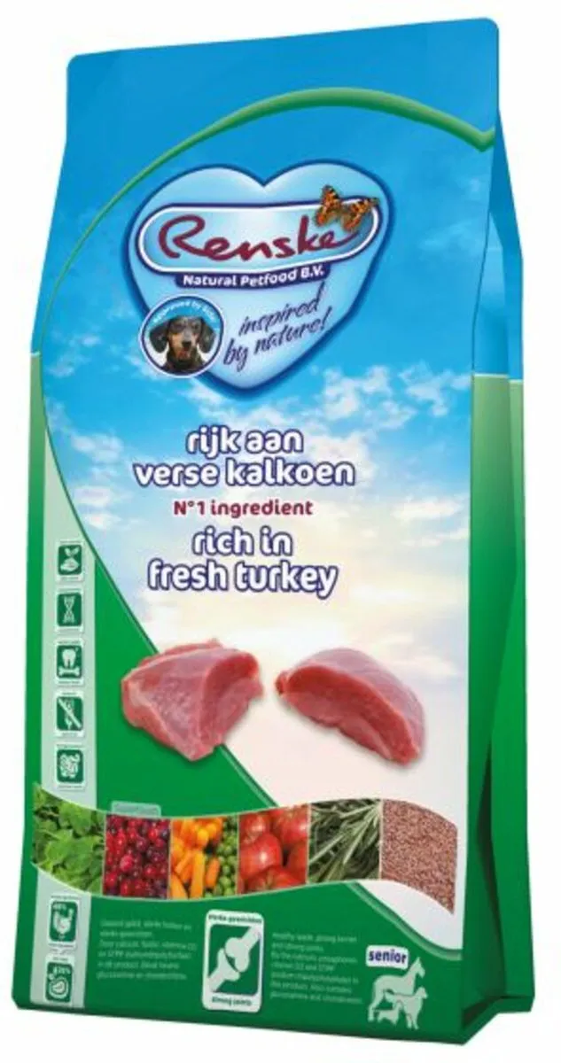 Renske Super Premium Senior Kalkoen Graanvrij 12kg