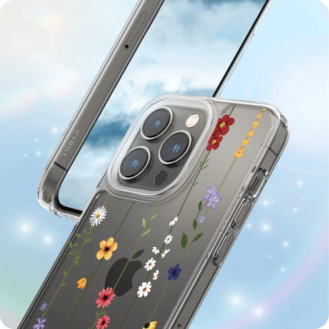Spigen Cecile Hoesje iPhone 14 Pro Max - Flower Garden - Transparant - afbeelding 6 van 6