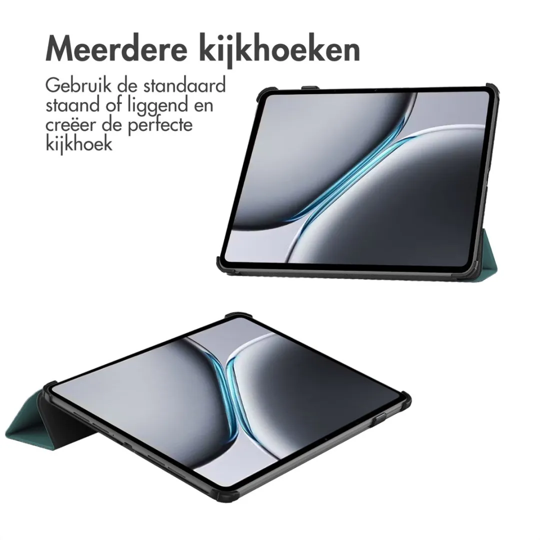 imoshion Tablethoes OnePlus Pad 2 Trifold Bookcase SH00076825 - Donkergroen