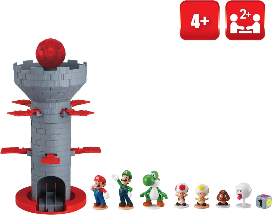 Super Mario Blow Up! Shaky Tower – Evenwichtsspel met 7 verzamelbare Super Mario Figuren
