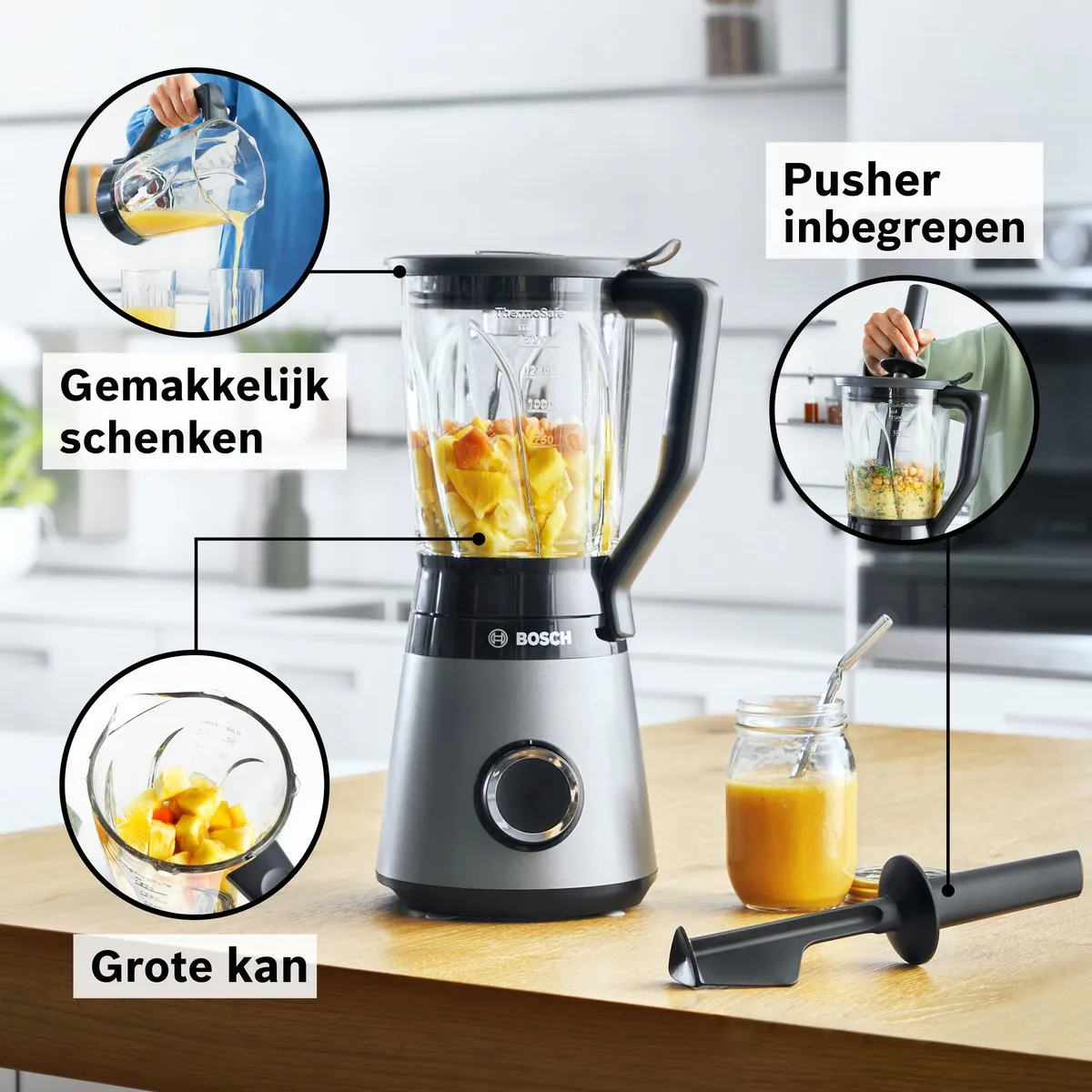 Bosch VitaPower Serie 4 MMB6172S Blender 1200W - Zilver